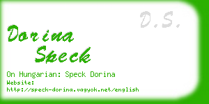 dorina speck business card